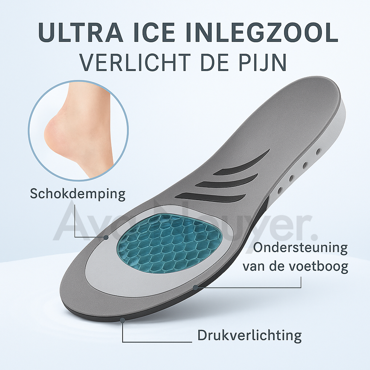 Comfort Titanium Orthopedische Schoen + Gratis Ultra Ice Inlegzool